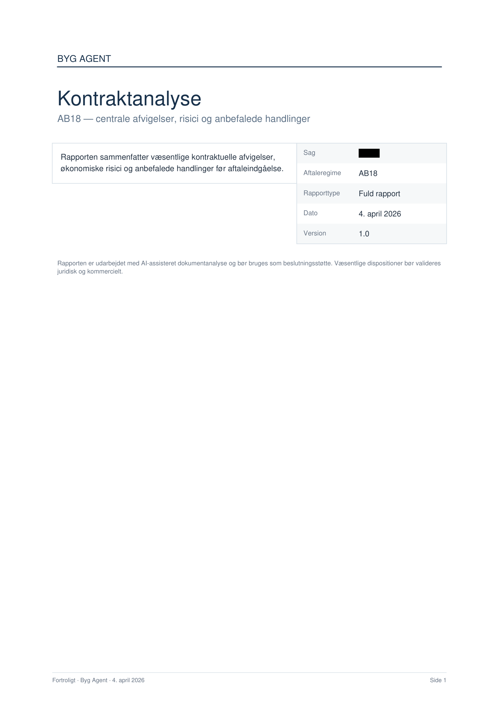 Fuld rapport side 1